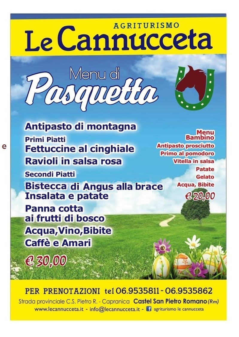 menù di Pasquetta